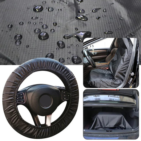 Universal Dust Proof Oil-proof Car Seat Protector Steering Wheel Cover Oxford Anti-pollution Car Repair Protective Seat Cover