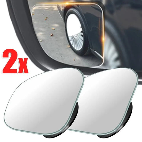 Car Blind Spot Mirrors Sector Frameless Auxiliary RearView Mirror 360 Degree Wide Angle Adjustable for Car Parking Reversing