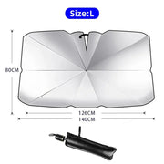 2024 Upgraded Car Windshield Sun Shade Umbrella Foldable Car Sunshade Front Window Cover for UV Ray Block & Sun Heat Protection