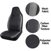 High Back Air Mesh Fabric Car Seat Covers Sporty Design Airbag Compatible Fit For Most Car Suv Truck Van Seat Cushion