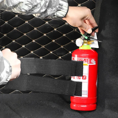 Car Trunk Organizer Elastic Fixing Belt Nylon Strap Storage Bag Tapes Fire Extinguisher Fixing Belt Auto Interior Accessories