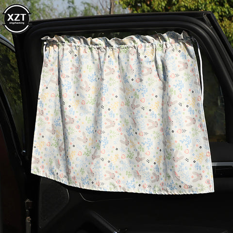 Suction Cup Curtain In The Car Window Sunshade Cover Cartoon Universal Side Window Sunshade UV Protection For Kid Baby Children