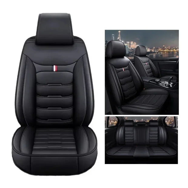 Auto Set Car Seat Covers PU Leather Single Front Split Car Protector Four Season Universal Fit Most Car SUV Car Accessories