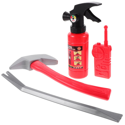 1Set Fireman Role Play Props High Simulation Fire Extinguisher Realistic Cosplay Accessories Kids Theme Party Pretend Play