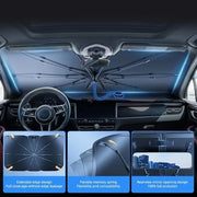 2024 Upgraded Car Windshield Sun Shade Umbrella Foldable Car Sunshade Front Window Cover for UV Ray Block & Sun Heat Protection