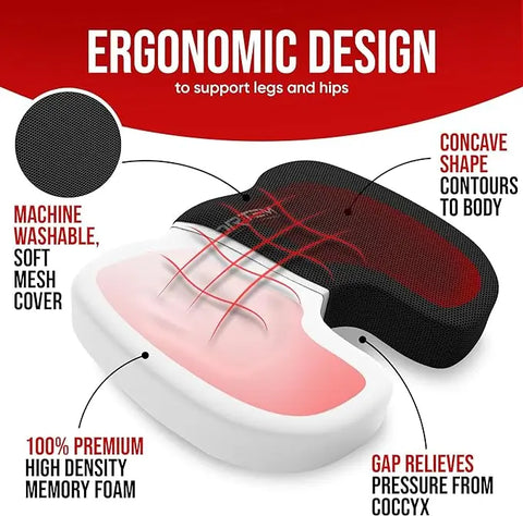 Seat Cushion Office Chair Cushions Coccyx Orthopedic Memory Foam U Seat Massage Chair Cushion Pad Car Massage Cushion