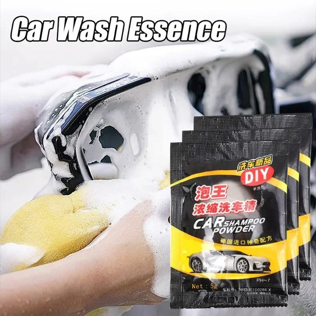 Car Cleaning Shampoo Powder Car Body Strong Washing Agent Foam Essence Multifunctional Cleaning Tools Car Accessories 1/5/10pcs