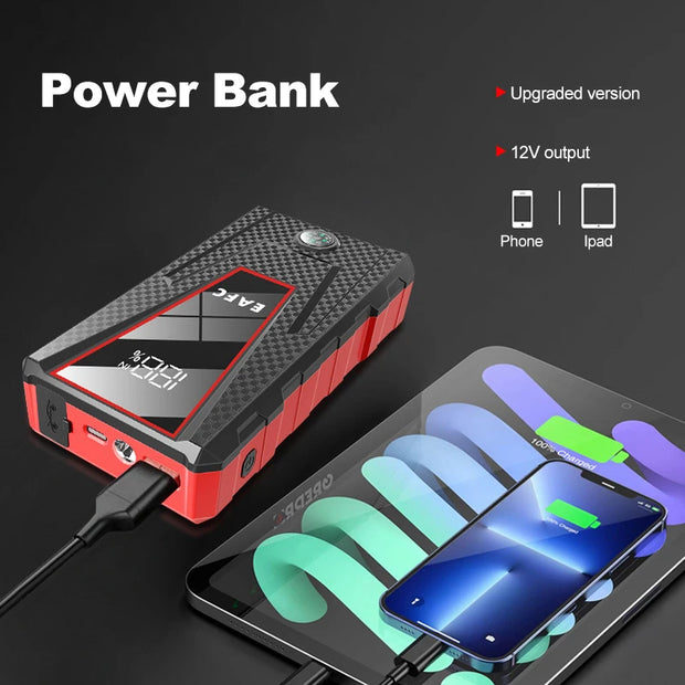 Car Jump Starter 1200A Portable Power Bank Car Battery Booster 12V Car Starting Device for Petrol 4.0L Diesel 2.0L