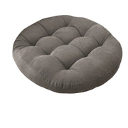 Round Large Floor Seat Pillows Gray Tufted Corduroy Cushions for Outdoor Yoga Tatami Chair Pad Casual Seating Reading Cushion 방석