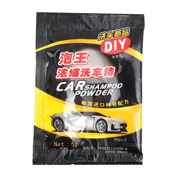 Car Cleaning Shampoo Powder Car Body Strong Washing Agent Foam Essence Multifunctional Cleaning Tools Car Accessories 1/5/10pcs