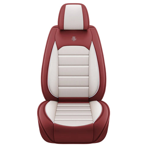 PU Leather Front Car Seat Covers Airbag Compatible Four Season Universal Fit Most Car SUV Car Accessories Full Set Car SeatCover