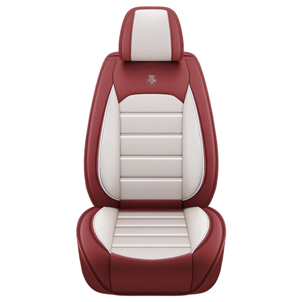 PU Leather Front Car Seat Covers Airbag Compatible Four Season Universal Fit Most Car SUV Car Accessories Full Set Car SeatCover