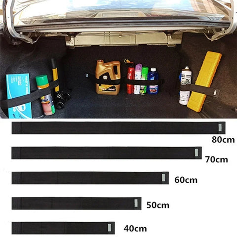 Car Trunk Organizer Elastic Fixing Belt Nylon Strap Storage Bag Tapes Fire Extinguisher Fixing Belt Auto Interior Accessories