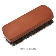 New Horsehair Leather Textile Cleaning Brush for Car Interior Furniture Apparel Bag Shine Polishing Brush Auto Wash Accessories