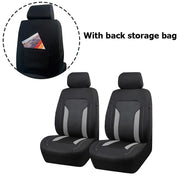 AUTO PLUS Universal Gray Mesh Seat Covers For Car With 3 Zipper Rear Seat Split Airbag Compatible Fit For Most Car SUV Truck VAN