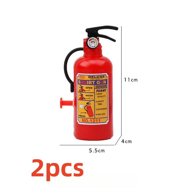 2pcs Funny Mini Fire Extinguisher Toy Water Guns Spray Water Outdoor Pool Beach Summer Toys Fireman Squirters for Kids Party