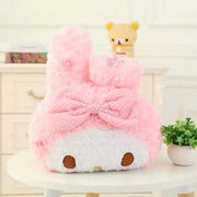 Kawaii Hello Kitty Rose Velvet Plush Melody Pillow Plushie Toy Soft Pillow Decorative Doll Bedding Kids Birthday Gift