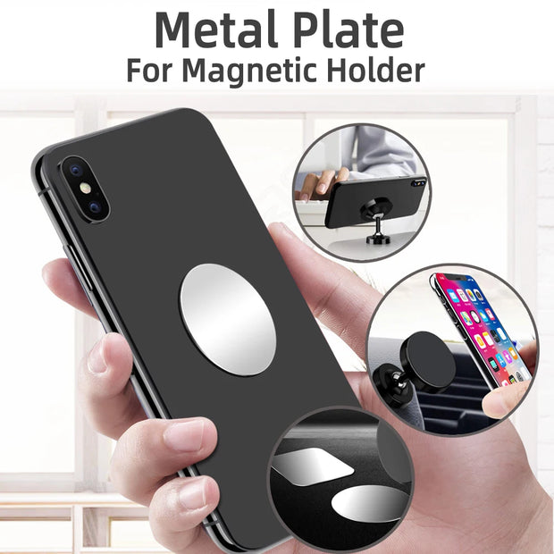 1/3/5PCS Metal Plate for Magnetic Car Phone Holder Self-adhesive Iron Sheet Sticker Magnet Mobile Phone Stand Mount For iPhone