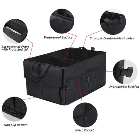 New Car Trunk Organizer Box Large Capacity Auto Multiuse Tools Multifunction Bag Oxford Cloth Folding for Emergency Storage Box