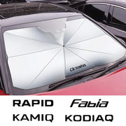 Car Windshield Sunshade Car Interior Front Sun Shade for Skoda Octavia Fabia Rapid Superb Kodiaq Scala Karoq Citigo Kamiq Enyaq