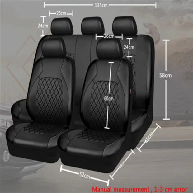 HOT SELL Car Seat Cover PU Leather Vehicle Seat Cushion Full Surround Seat Protection Cover Car SUV Interior Accessories