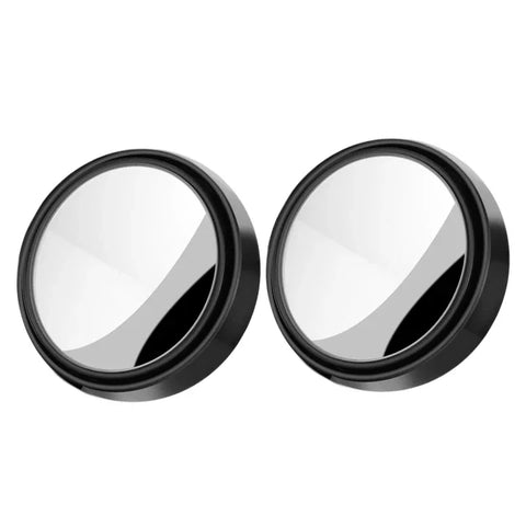 2Pcs 360° Rotating Car Blind Spot Mirror Round Adjustable Car Rearview Sucker Mirror Convex Wide Angle Rearview Auxiliary Mirror