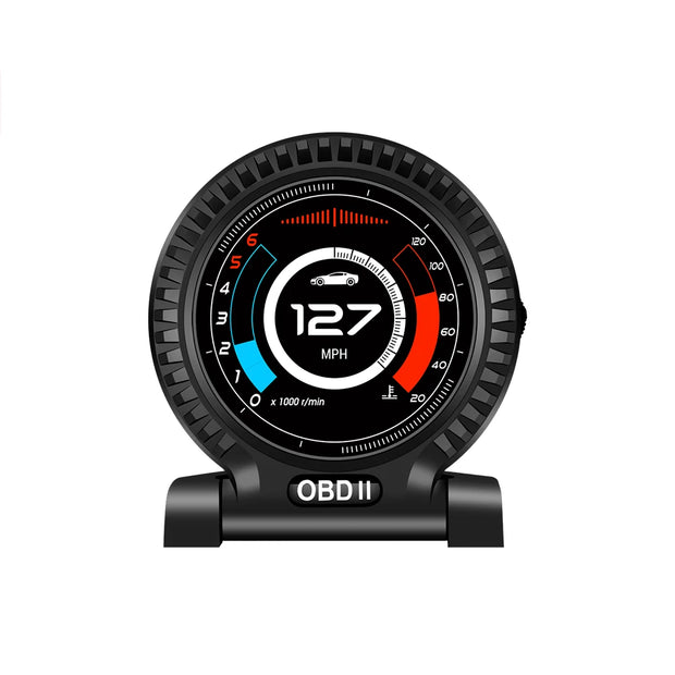 KWHUD HUD OBD2 Gauge Head Up Display Car Digital Speedometer RPM Clock Oil Temperature Meter Alarm Car Electronic Accessories