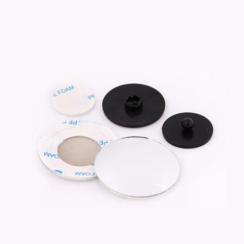 2Pcs Round Frame Convex Blind Spot Mirror Safety Driving Wide Angle 360 Degree Adjustable Clear Rearview Mirror