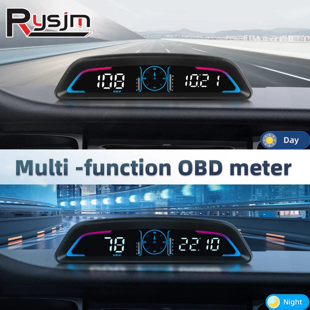 Smart Digital Meter HUD B3 obd2 display Multifunction Speedometer Tachometer RPM Water Temp Volt Fuel Consumption Security Alarm