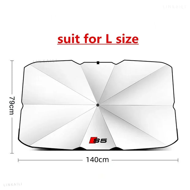 Car Windshield Sun Shade Blocks, UV Ray Reflector Umbrella, For AUDI A1, A3, 8p, A4, B4 A5, A6, A7, A8, Q2, Q3, Q5, Q7, Q8