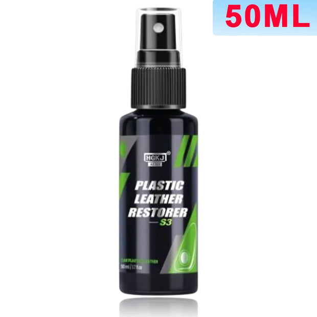 50ML/100ML/300MLCar Plastic Leather Rubber Restorer Spray Back to Black Gloss Interior Plastic Renovator for Auto Cleaning