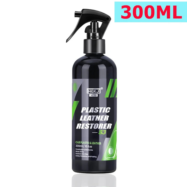 50ML/100ML/300MLCar Plastic Leather Rubber Restorer Spray Back to Black Gloss Interior Plastic Renovator for Auto Cleaning