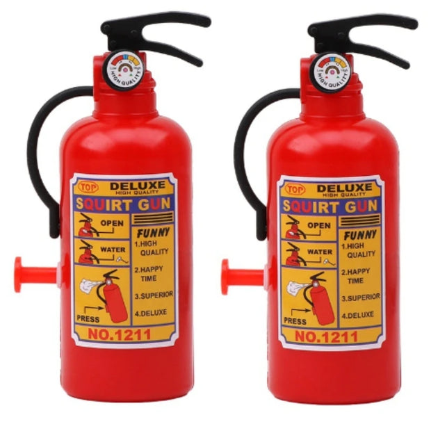 2pcs Funny Mini Fire Extinguisher Toy Water Guns Spray Water Outdoor Pool Beach Summer Toys Fireman Squirters for Kids Party