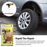 Car Tire Puncture Plugs Vacuum Tire Pass Emergency Repair Tools Glue Strips Glue Quick Repair Tire Repair Kit Patch Tool Set