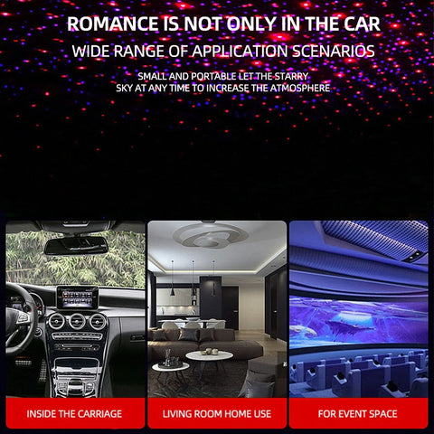 1pcs Car Interior Lights Roof Star Light USB LED Starry Atmosphere  Projector Decoration Night Party Decor Galaxy Light