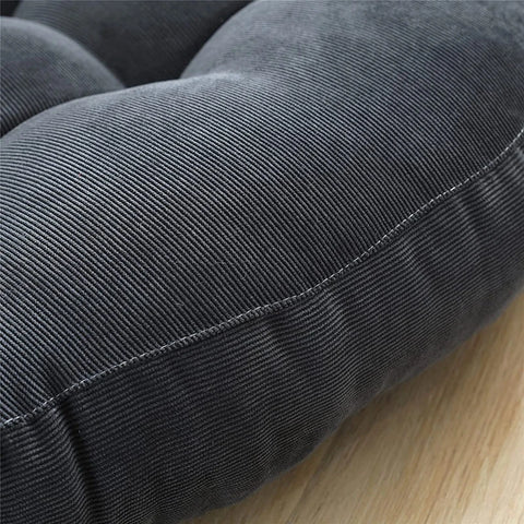 Round Large Floor Seat Pillows Gray Tufted Corduroy Cushions for Outdoor Yoga Tatami Chair Pad Casual Seating Reading Cushion 방석