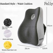 Memory Foam Car Seat Support Waist Cushion Massage Lumbar Orthopedic Pillow Office Chair Buttock Cushion Pain Relief Pillow Sets