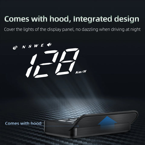 M1 GPS HUD Car Head Up Display Compass Speed MPH KMH Whit Alarm System Projector On-board Computer Windshield Projector Gauge ﻿