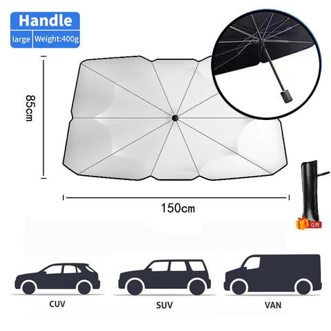 Car Sunshade Windshield Umbrella Front Sun Shade Parasol Foldable Summer Protection Car Seat Heat Insulation Car Accessories