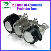 KUNFINE 2PCS/lot 2.5 inch Bi-Xenon HID Projector Lens Shrouds car high/low beam for car headlight halogen or xenon bulb