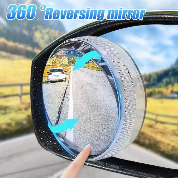 2Pcs Car Mirror HD Convex Mirror Blind Spot Auto Rearview Mirror 360 Degree Wide Angle For SUV Car Parking Rimless Mirrors