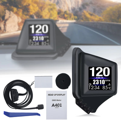 New Multi-function HUD Gadget OBD2+GPS On-board Computer A-pillar Trim Install RPM Turbo Oil Pressure Water Temp GPS Speedometer