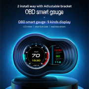 OBD2 Car HUD F9 OBD Head Up Display Auto Smart Car On-board Computer Gauge Digital Speedometer Temperature Engine RPM Alarm