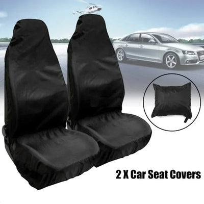 Universal Black Car Seat Cover Front and Rear Polyester Waterproof Anti-fouling Car Protective Seat Cover Interior Seat Supplies