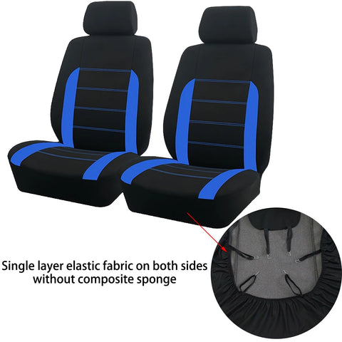 AUTO PLUS Universal Polyester Fabric Car Seat Covers Fit For Most Car Suv Truck Van Car Accessories Interior  Airbag Compatible