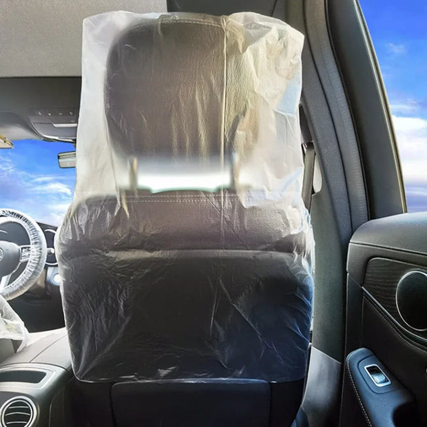 100Pcs Disposable Car Seat Covers Protective Anti-Fouling Waterproof Dustproof Protector Universal Auto Interior Supplies