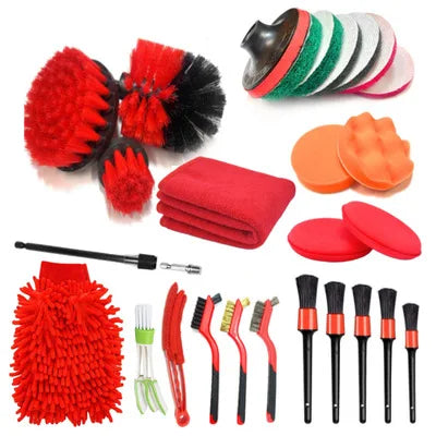 UNTIOR Electric Drill Brush Attachment Set Power Scrubber Brush Car Polisher Kitchen Bathroom Cleaning Kit Toilet Cleaning Tools