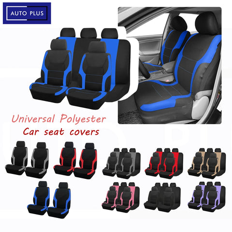 Universal Polyester Car Seat Covers Sporty Design Fit For Most Car Suv Truck Four Season Seat Cover For Car Accessories Interior