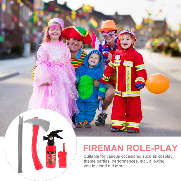 Simulated Fire Extinguisher Dreses Fake Fire-fighting Prop Simulation Miniature Plastic Kids Firemen Tool Kit Child Gift