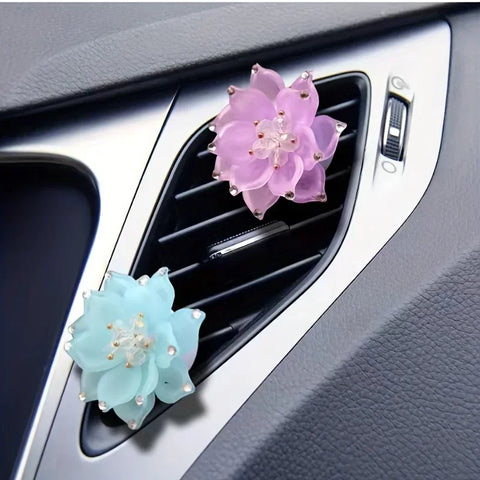 1pc Lotus Car Air Freshener Clip Car Perfume Clip Aromatherapy Air Conditioning Ventilation Ornaments Car Interior Decoration